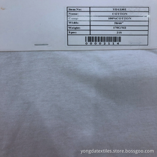 Breathable Plain White 100% Organic Cotton Fabric